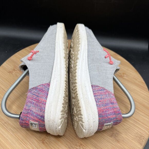 Hey Dude Wendy Youth Size 2 Funk Grey & Pink Slip On Sneaker Shoes Girls - Picture 6 of 8